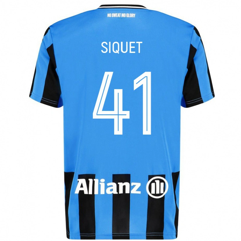 Danxen Herren Hugo Siquet #41 Himmelblau Schwarz Heimtrikot Trikot 2024/25 T-Shirt Schweiz