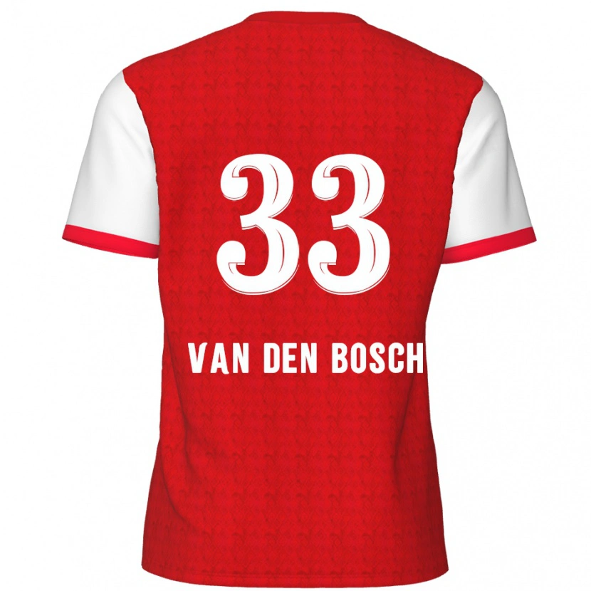 Danxen Herren Zeno Van Den Bosch #33 Rot Weiß Heimtrikot Trikot 2024/25 T-Shirt Schweiz