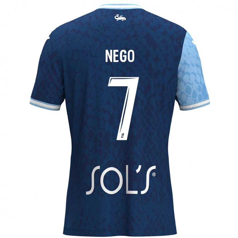 Danxen Herren Loïc Nego #7 Himmelblau Dunkelblau Heimtrikot Trikot 2024/25 T-Shirt Schweiz
