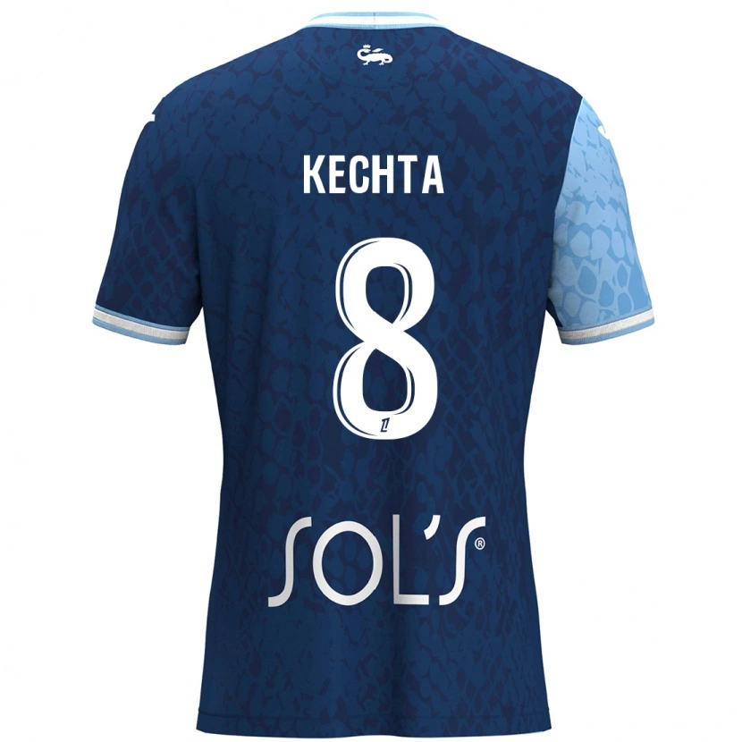 Danxen Herren Yassine Kechta #8 Himmelblau Dunkelblau Heimtrikot Trikot 2024/25 T-Shirt Schweiz