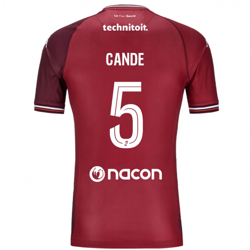 Danxen Herren Fali Candé #5 Rot Granata Heimtrikot Trikot 2024/25 T-Shirt Schweiz