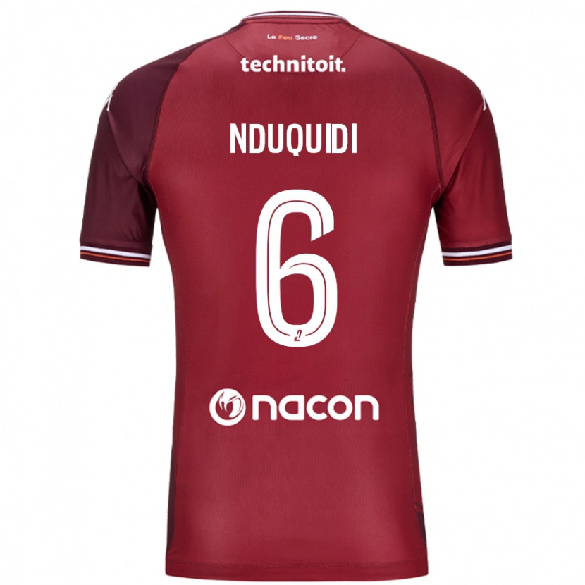 Danxen Herren Joseph Nduquidi #6 Rot Granata Heimtrikot Trikot 2024/25 T-Shirt Schweiz