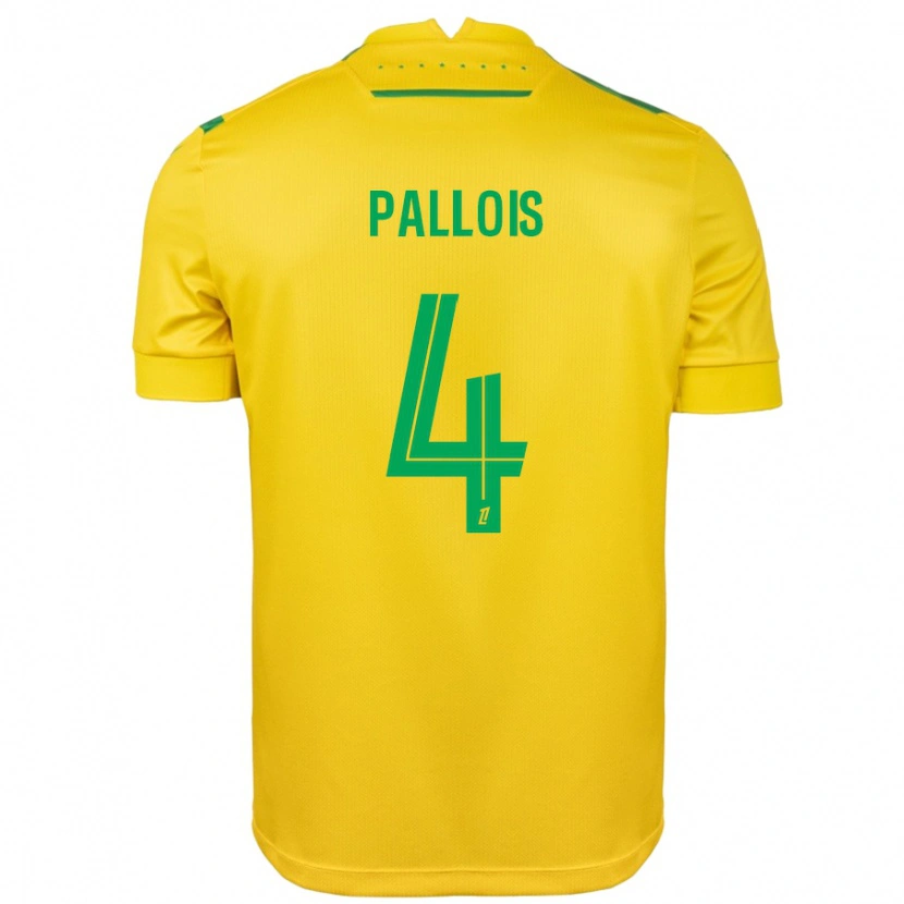 Danxen Herren Nicolas Pallois #4 Gelb Grün Heimtrikot Trikot 2024/25 T-Shirt Schweiz