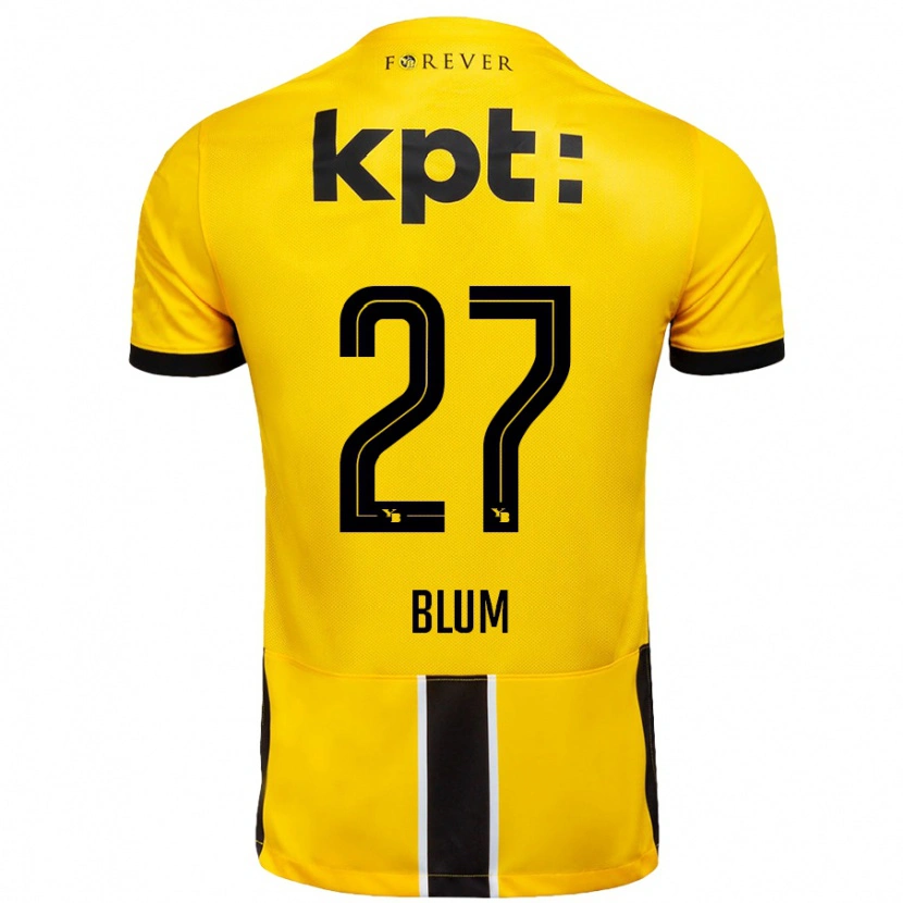 Danxen Herren Lewin Blum #27 Gelb Schwarz Heimtrikot Trikot 2024/25 T-Shirt Schweiz
