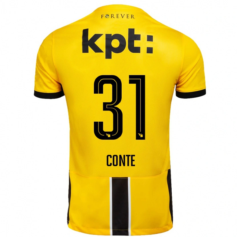Danxen Herren Facinet Conte #31 Gelb Schwarz Heimtrikot Trikot 2024/25 T-Shirt Schweiz