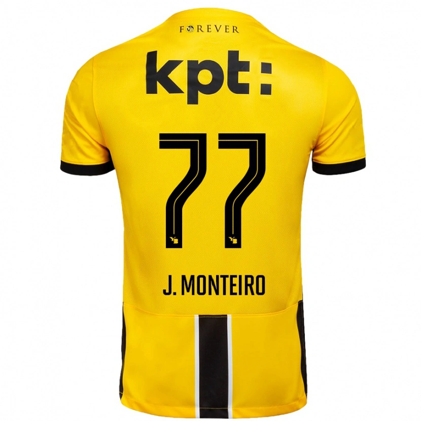 Danxen Herren Joël Monteiro #77 Gelb Schwarz Heimtrikot Trikot 2024/25 T-Shirt Schweiz