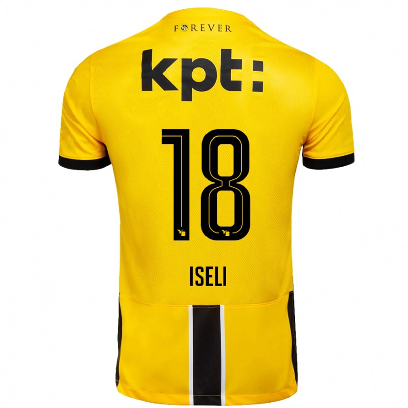Danxen Herren Marco Iseli #18 Gelb Schwarz Heimtrikot Trikot 2024/25 T-Shirt Schweiz