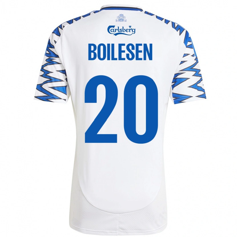 Danxen Herren Nicolai Boilesen #20 Weiß Himmelblau Heimtrikot Trikot 2024/25 T-Shirt Schweiz