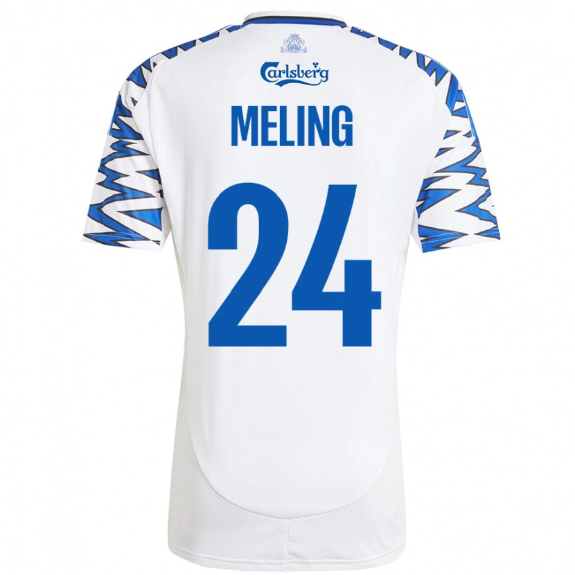 Danxen Herren Birger Meling #24 Weiß Himmelblau Heimtrikot Trikot 2024/25 T-Shirt Schweiz