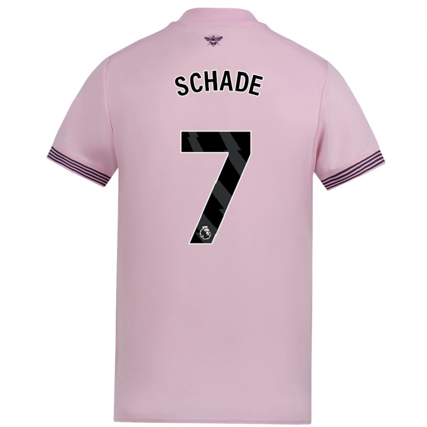 Danxen Herren Kevin Schade #7 Rosa Auswärtstrikot Trikot 2024/25 T-Shirt Schweiz