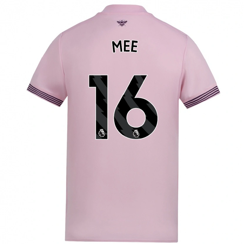 Danxen Herren Ben Mee #16 Rosa Auswärtstrikot Trikot 2024/25 T-Shirt Schweiz