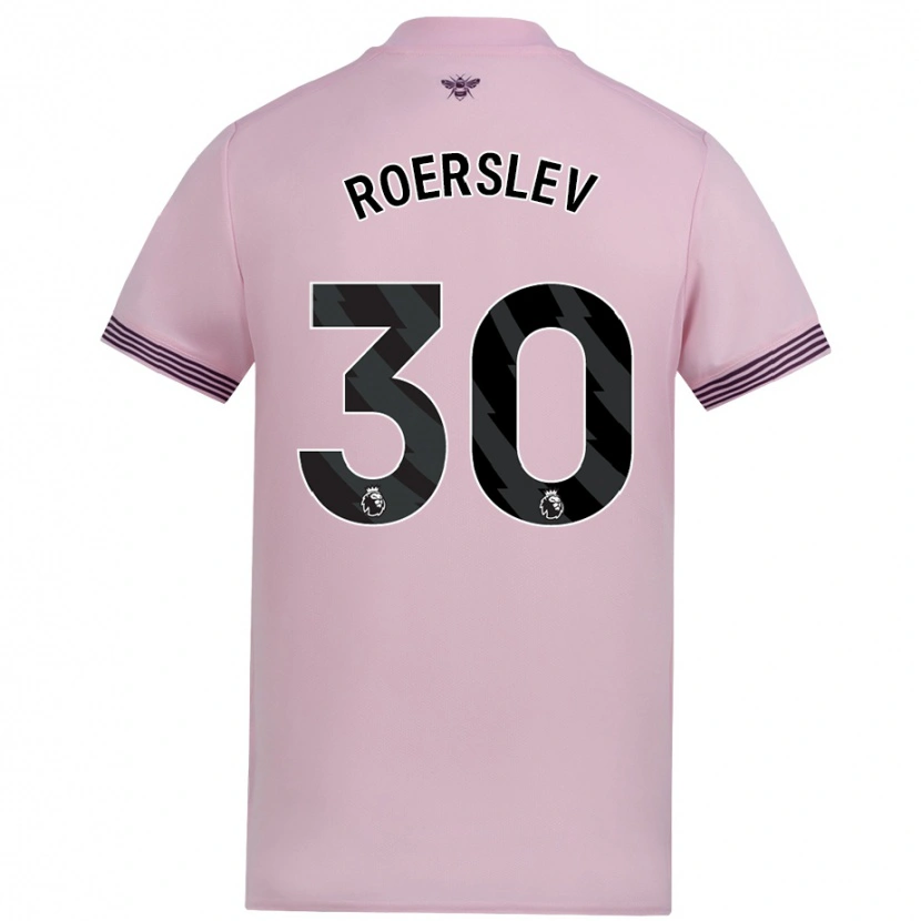Danxen Herren Mads Roerslev #30 Rosa Auswärtstrikot Trikot 2024/25 T-Shirt Schweiz