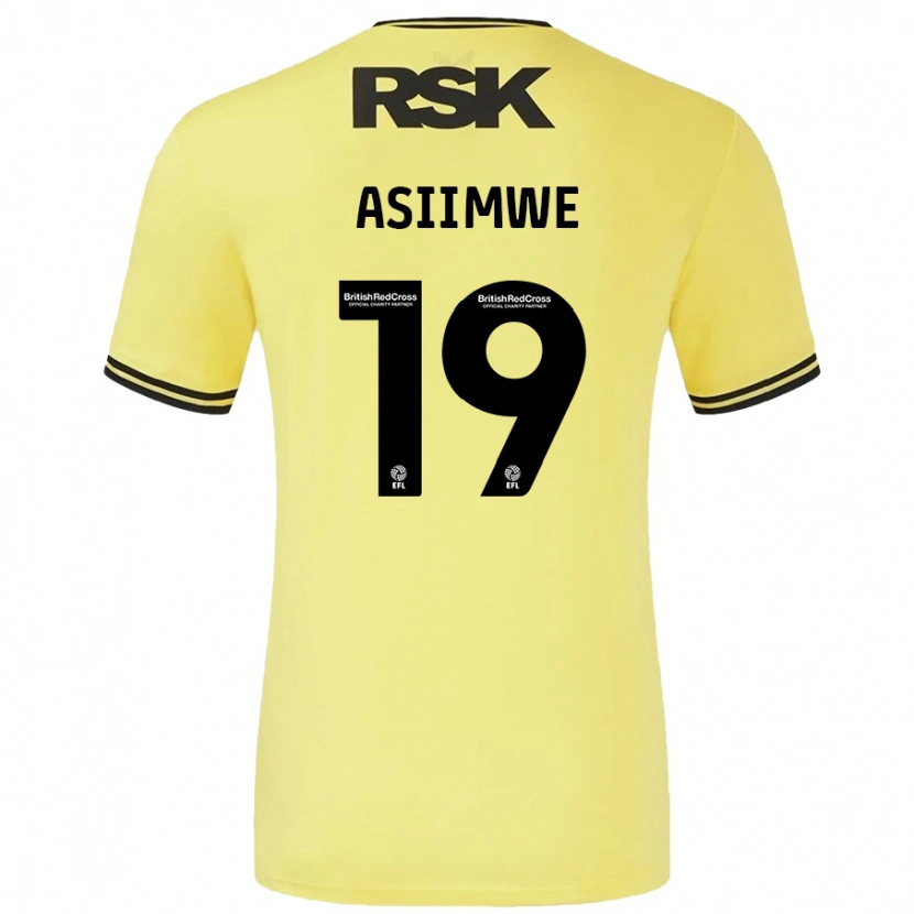 Danxen Herren Nathan Asiimwe #19 Gelb Schwarz Auswärtstrikot Trikot 2024/25 T-Shirt Schweiz
