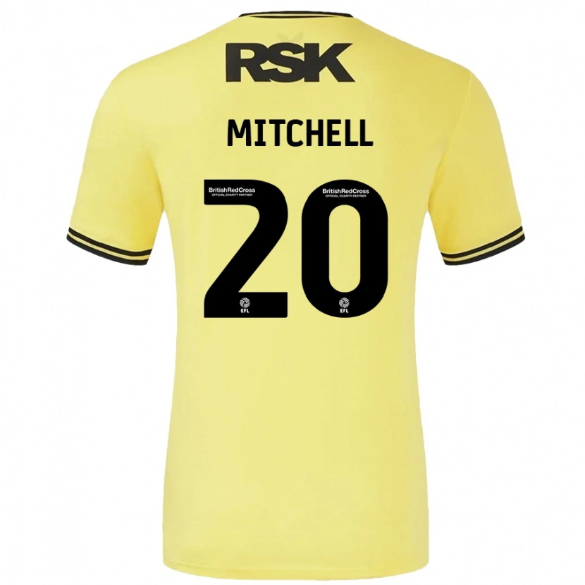 Danxen Herren Zach Mitchell #20 Gelb Schwarz Auswärtstrikot Trikot 2024/25 T-Shirt Schweiz