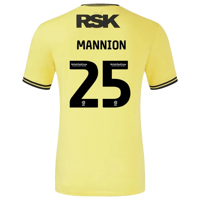 Danxen Herren Will Mannion #25 Gelb Schwarz Auswärtstrikot Trikot 2024/25 T-Shirt Schweiz