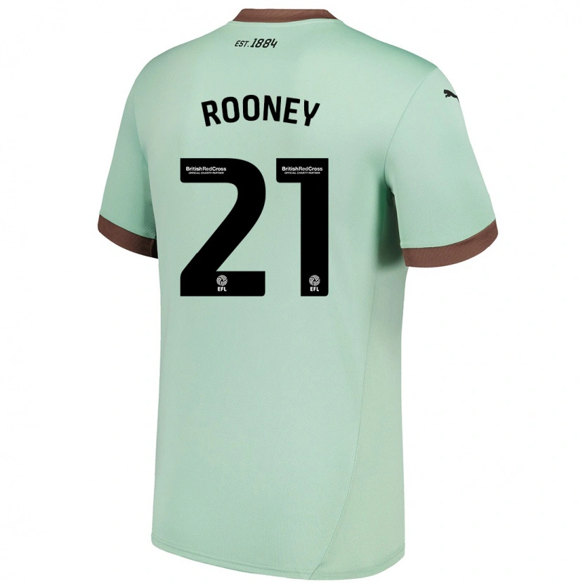 Danxen Herren Jake Rooney #21 Blassgrün Auswärtstrikot Trikot 2024/25 T-Shirt Schweiz