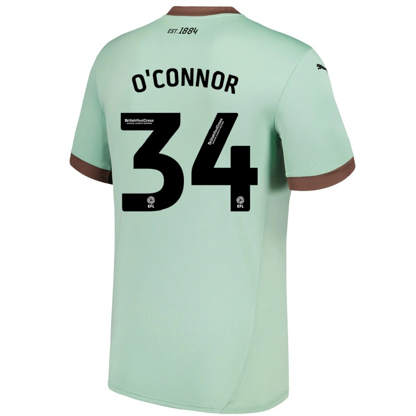 Danxen Herren Dolcie O'connor #34 Blassgrün Auswärtstrikot Trikot 2024/25 T-Shirt Schweiz