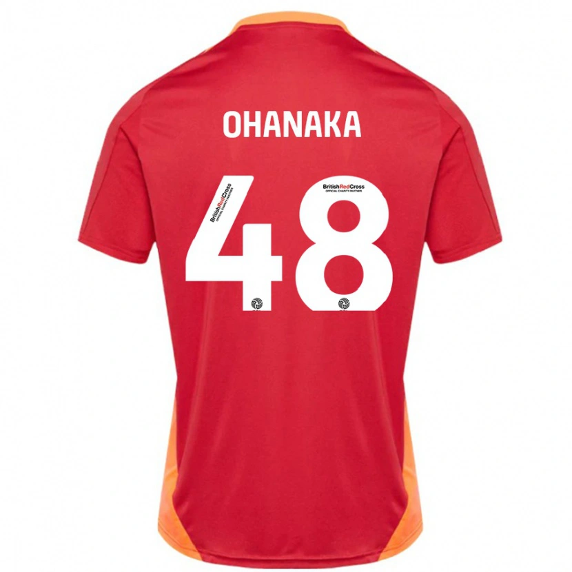 Danxen Herren Santino Ohanaka #48 Blau Cremeweiß Auswärtstrikot Trikot 2024/25 T-Shirt Schweiz