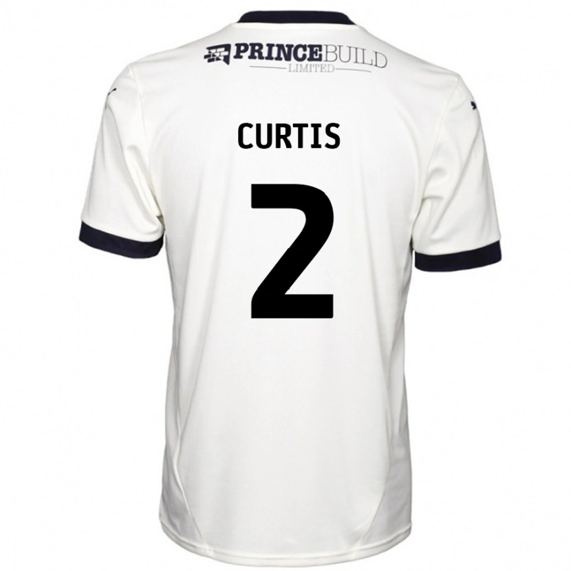 Danxen Herren Sam Curtis #2 Cremeweiß Schwarz Auswärtstrikot Trikot 2024/25 T-Shirt Schweiz