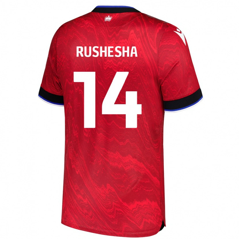 Danxen Herren Tivonge Rushesha #14 Rot Schwarz Auswärtstrikot Trikot 2024/25 T-Shirt Schweiz