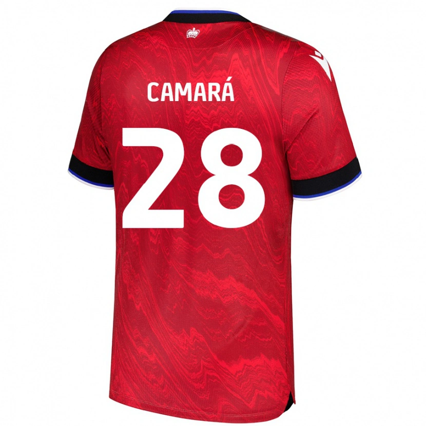 Danxen Herren Mamadi Camará #28 Rot Schwarz Auswärtstrikot Trikot 2024/25 T-Shirt Schweiz