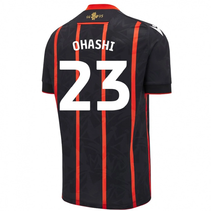 Danxen Herren Yuki Ohashi #23 Schwarz Rot Auswärtstrikot Trikot 2024/25 T-Shirt Schweiz