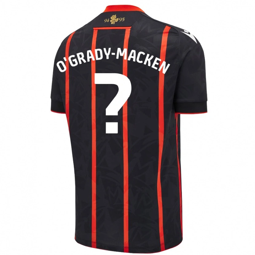 Danxen Herren Harley O'grady-Macken #0 Schwarz Rot Auswärtstrikot Trikot 2024/25 T-Shirt Schweiz