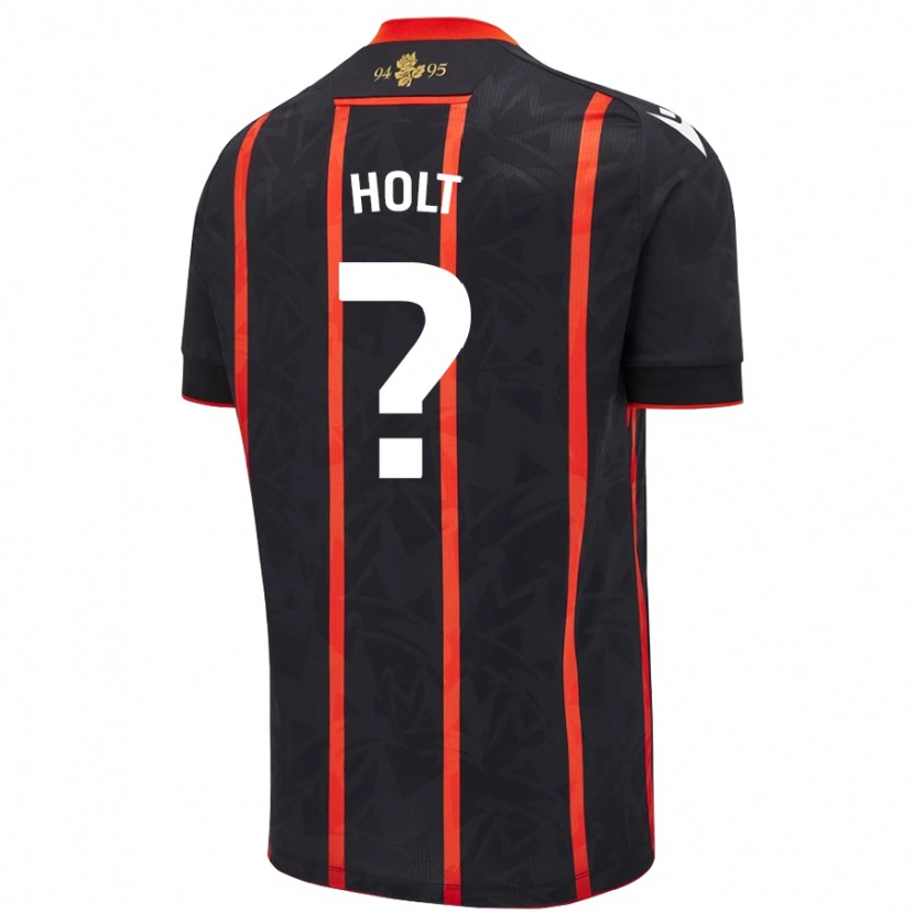 Danxen Herren Harry Holt #0 Schwarz Rot Auswärtstrikot Trikot 2024/25 T-Shirt Schweiz