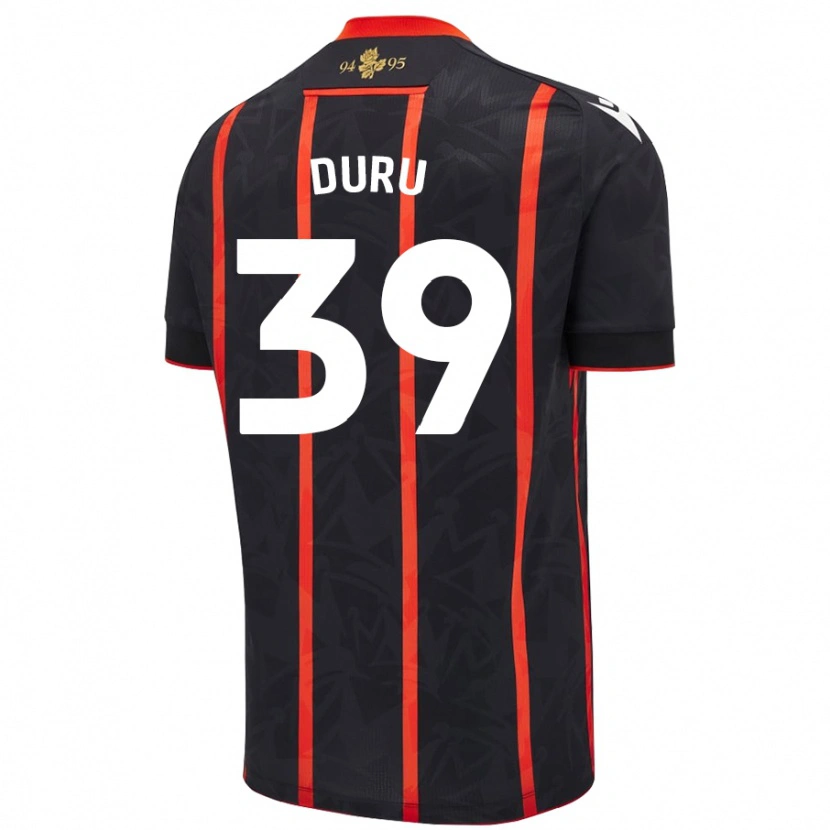 Danxen Herren Leo Duru #39 Schwarz Rot Auswärtstrikot Trikot 2024/25 T-Shirt Schweiz