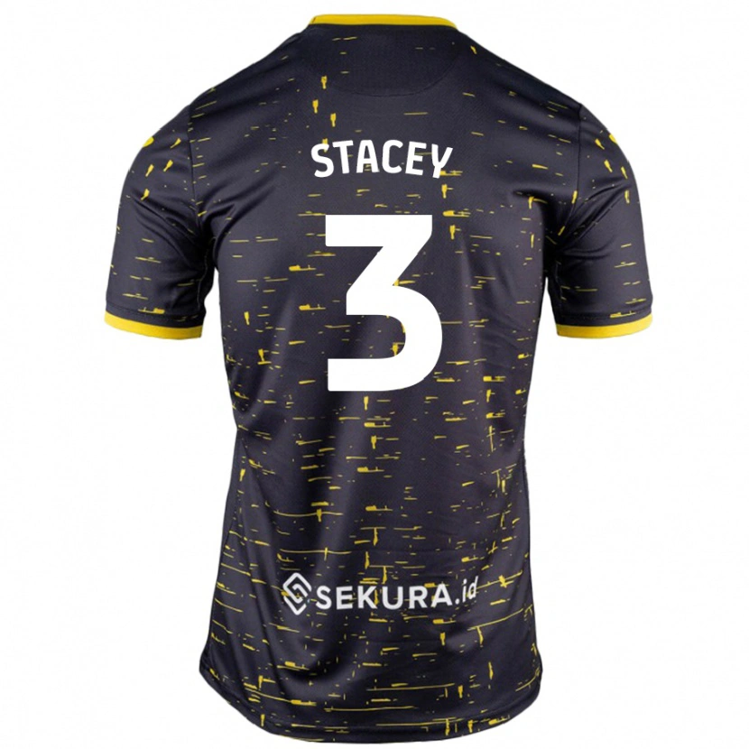 Danxen Herren Jack Stacey #3 Schwarz Gelb Auswärtstrikot Trikot 2024/25 T-Shirt Schweiz