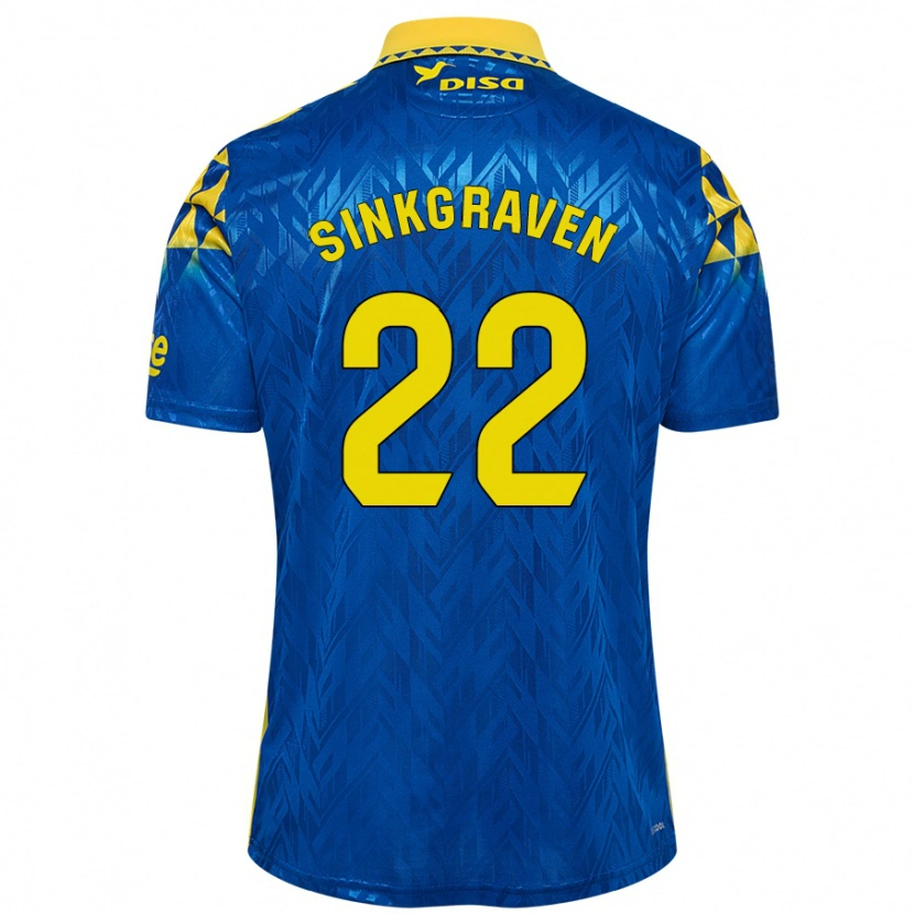 Danxen Herren Daley Sinkgraven #22 Blau Gelb Auswärtstrikot Trikot 2024/25 T-Shirt Schweiz