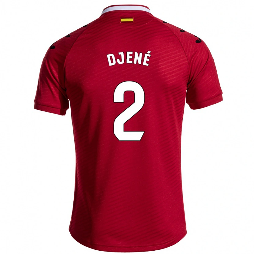 Danxen Herren Djené #2 Dunkelrot Auswärtstrikot Trikot 2024/25 T-Shirt Schweiz