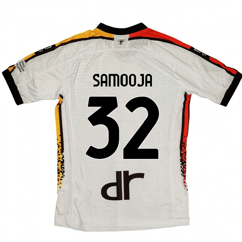Danxen Herren Jasper Samooja #32 Weiß Schwarz Auswärtstrikot Trikot 2024/25 T-Shirt Schweiz