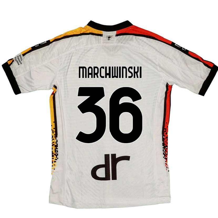 Danxen Herren Filip Marchwinski #36 Weiß Schwarz Auswärtstrikot Trikot 2024/25 T-Shirt Schweiz