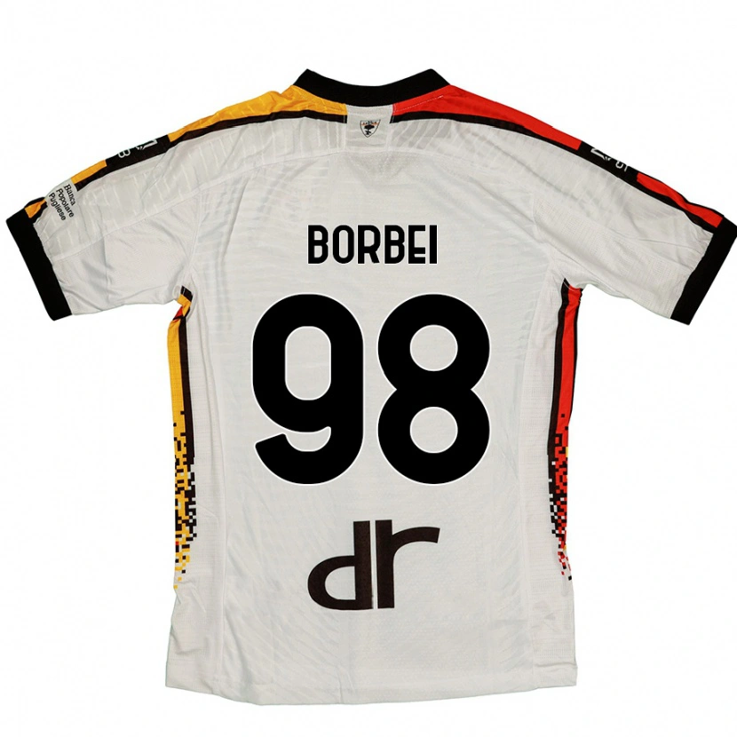 Danxen Herren Alexandru Borbei #98 Weiß Schwarz Auswärtstrikot Trikot 2024/25 T-Shirt Schweiz