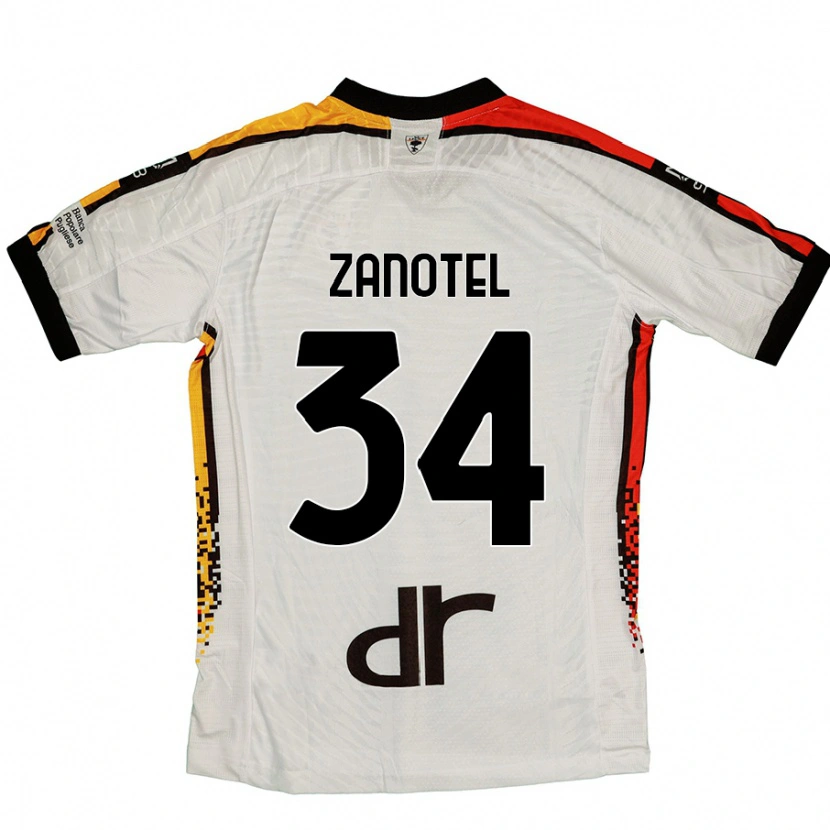 Danxen Herren Giovanni Zanotel #34 Weiß Schwarz Auswärtstrikot Trikot 2024/25 T-Shirt Schweiz
