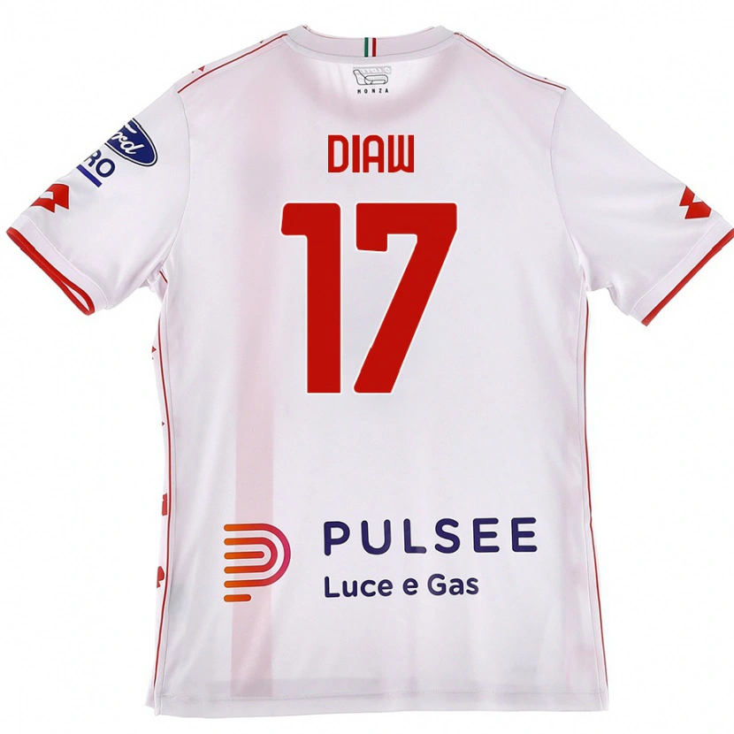 Danxen Herren Davide Diaw #17 Weiß Rot Auswärtstrikot Trikot 2024/25 T-Shirt Schweiz