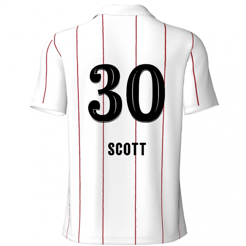 Danxen Herren Christopher Scott #30 Weiß Schwarz Auswärtstrikot Trikot 2024/25 T-Shirt Schweiz