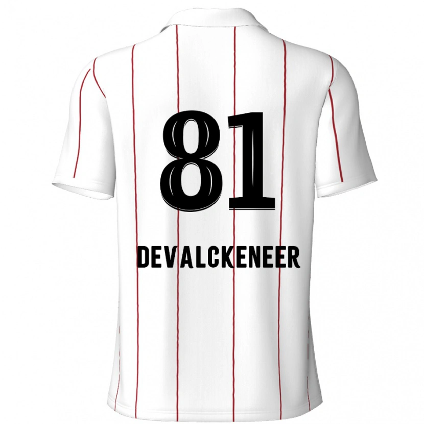 Danxen Herren Niels Devalckeneer #81 Weiß Schwarz Auswärtstrikot Trikot 2024/25 T-Shirt Schweiz