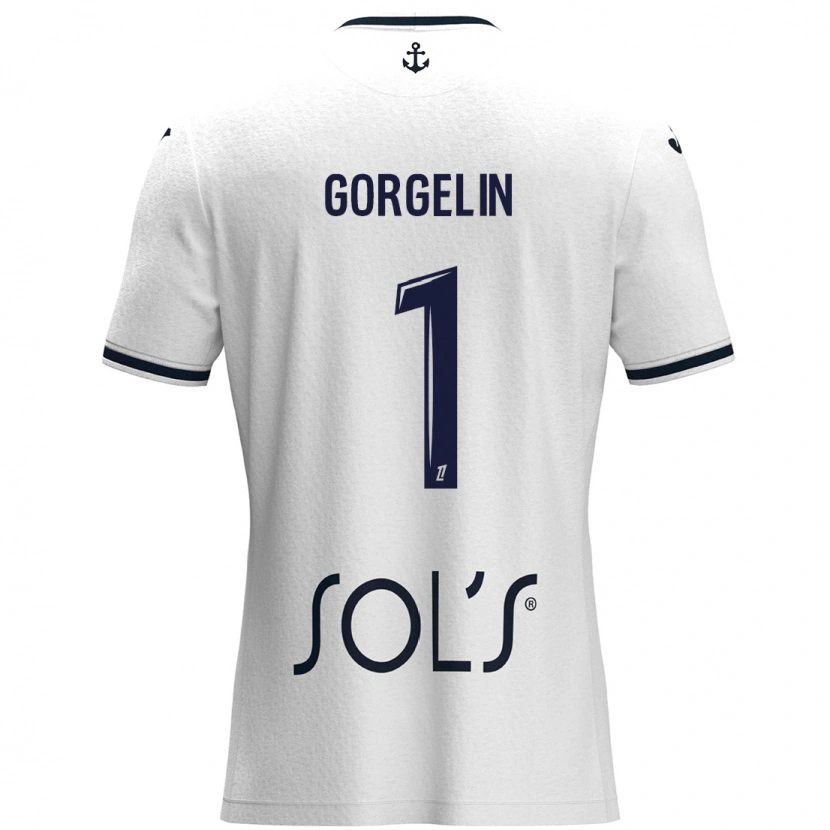 Danxen Herren Mathieu Gorgelin #1 Weiß Dunkelblau Auswärtstrikot Trikot 2024/25 T-Shirt Schweiz