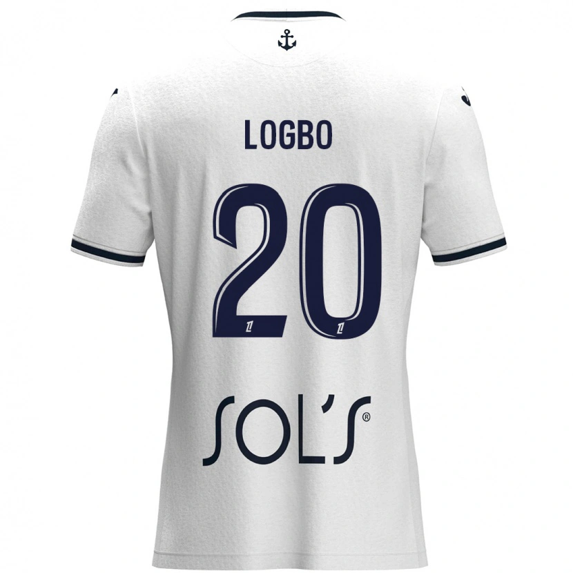 Danxen Herren Andy Logbo #20 Weiß Dunkelblau Auswärtstrikot Trikot 2024/25 T-Shirt Schweiz