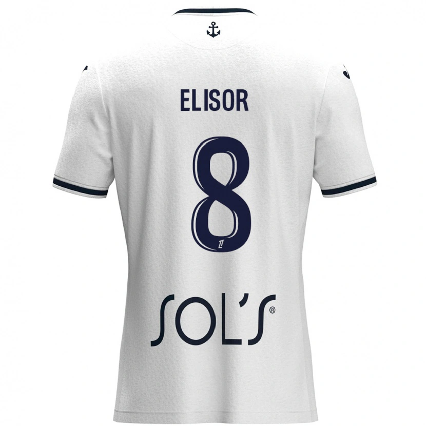 Danxen Herren Salomé Elisor #8 Weiß Dunkelblau Auswärtstrikot Trikot 2024/25 T-Shirt Schweiz