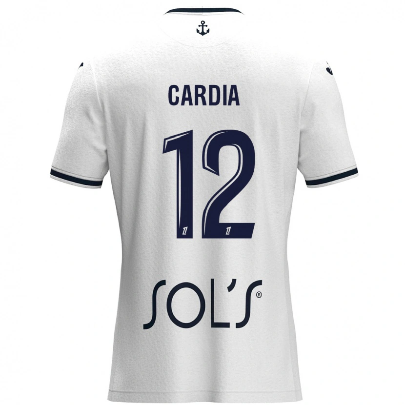 Danxen Herren Mickaëla Cardia #12 Weiß Dunkelblau Auswärtstrikot Trikot 2024/25 T-Shirt Schweiz