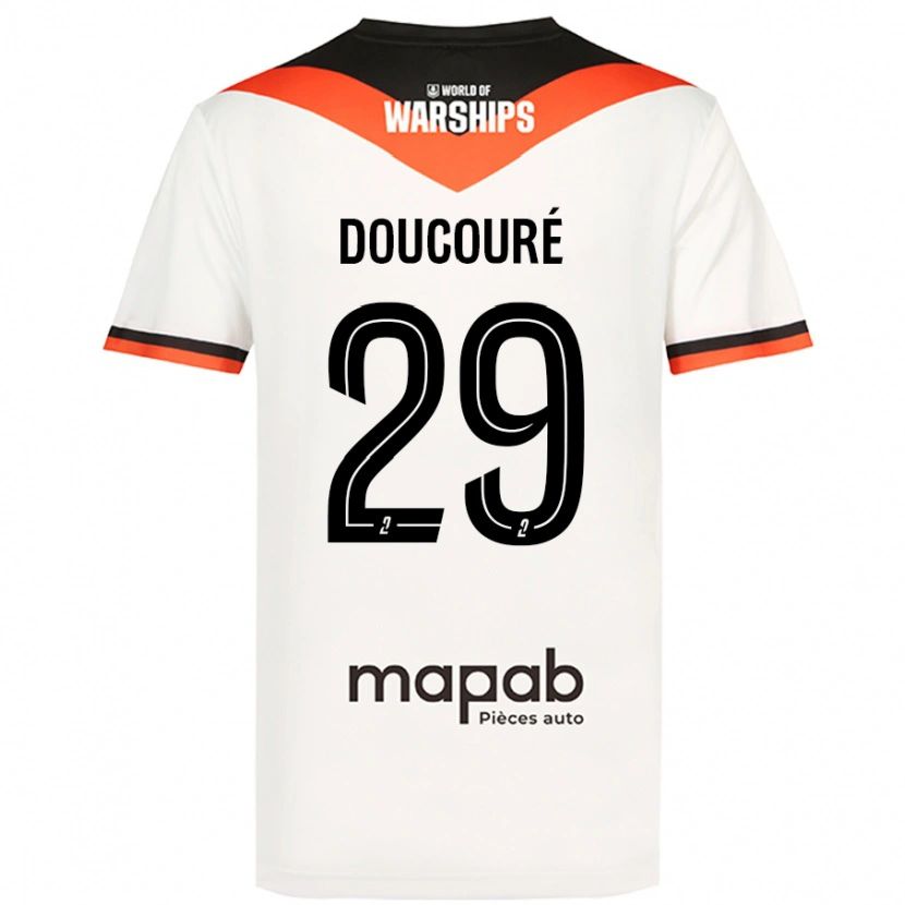 Danxen Herren Siriné Doucouré #29 Weiß Auswärtstrikot Trikot 2024/25 T-Shirt Schweiz