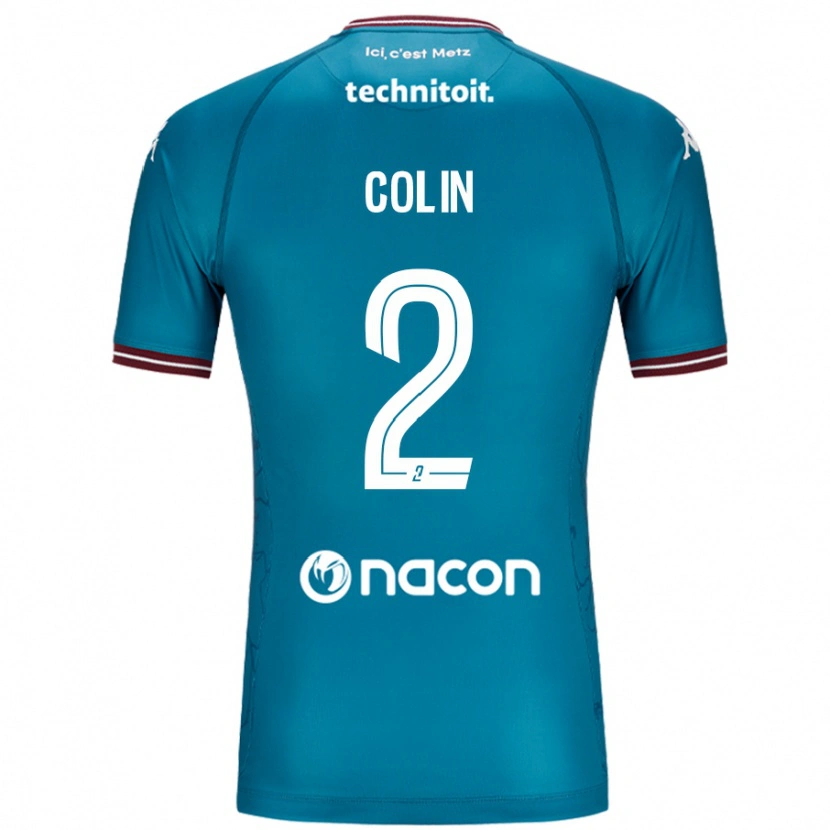 Danxen Herren Maxime Colin #2 Blau Petrol Auswärtstrikot Trikot 2024/25 T-Shirt Schweiz