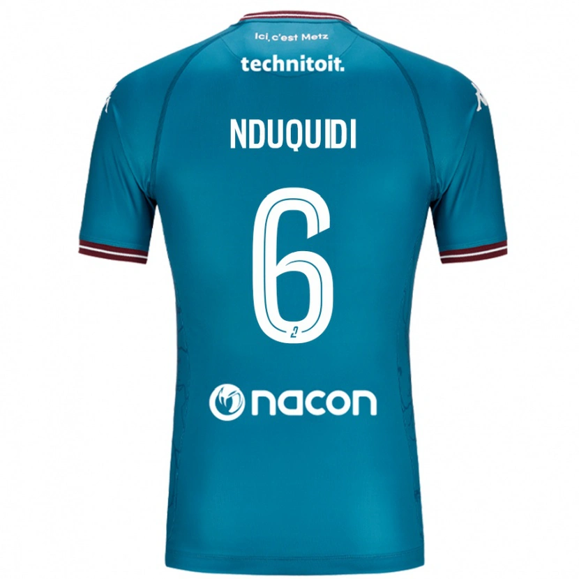 Danxen Herren Joseph Nduquidi #6 Blau Petrol Auswärtstrikot Trikot 2024/25 T-Shirt Schweiz