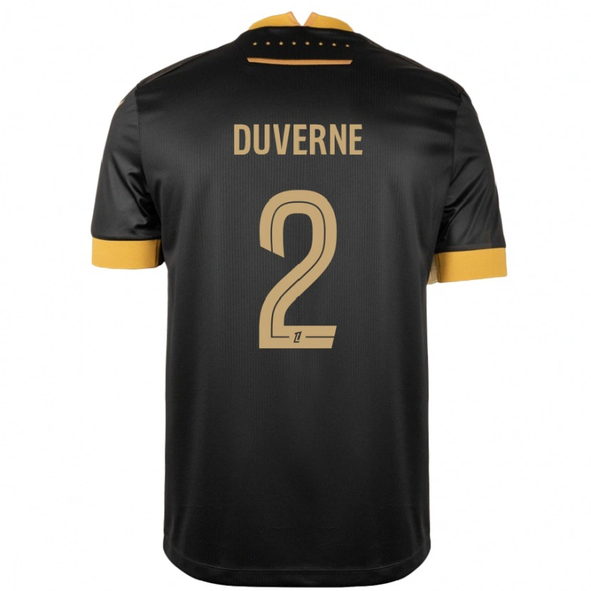 Danxen Herren Jean-Kévin Duverne #2 Schwarz Braun Auswärtstrikot Trikot 2024/25 T-Shirt Schweiz