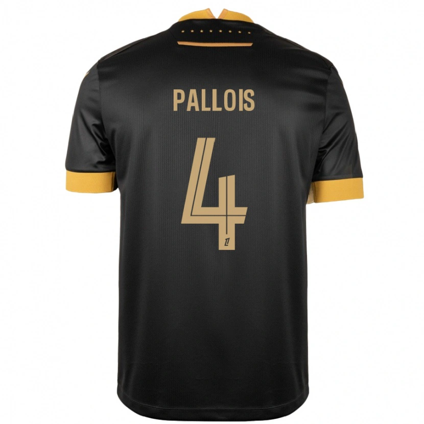 Danxen Herren Nicolas Pallois #4 Schwarz Braun Auswärtstrikot Trikot 2024/25 T-Shirt Schweiz