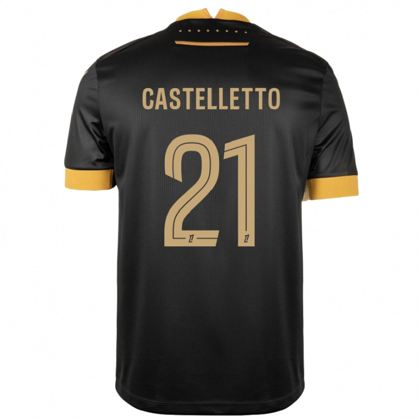 Danxen Herren Jean-Charles Castelletto #21 Schwarz Braun Auswärtstrikot Trikot 2024/25 T-Shirt Schweiz
