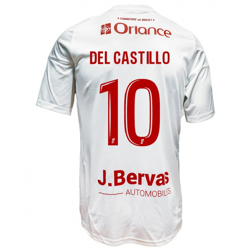 Danxen Herren Romain Del Castillo #10 Weiß Rot Auswärtstrikot Trikot 2024/25 T-Shirt Schweiz